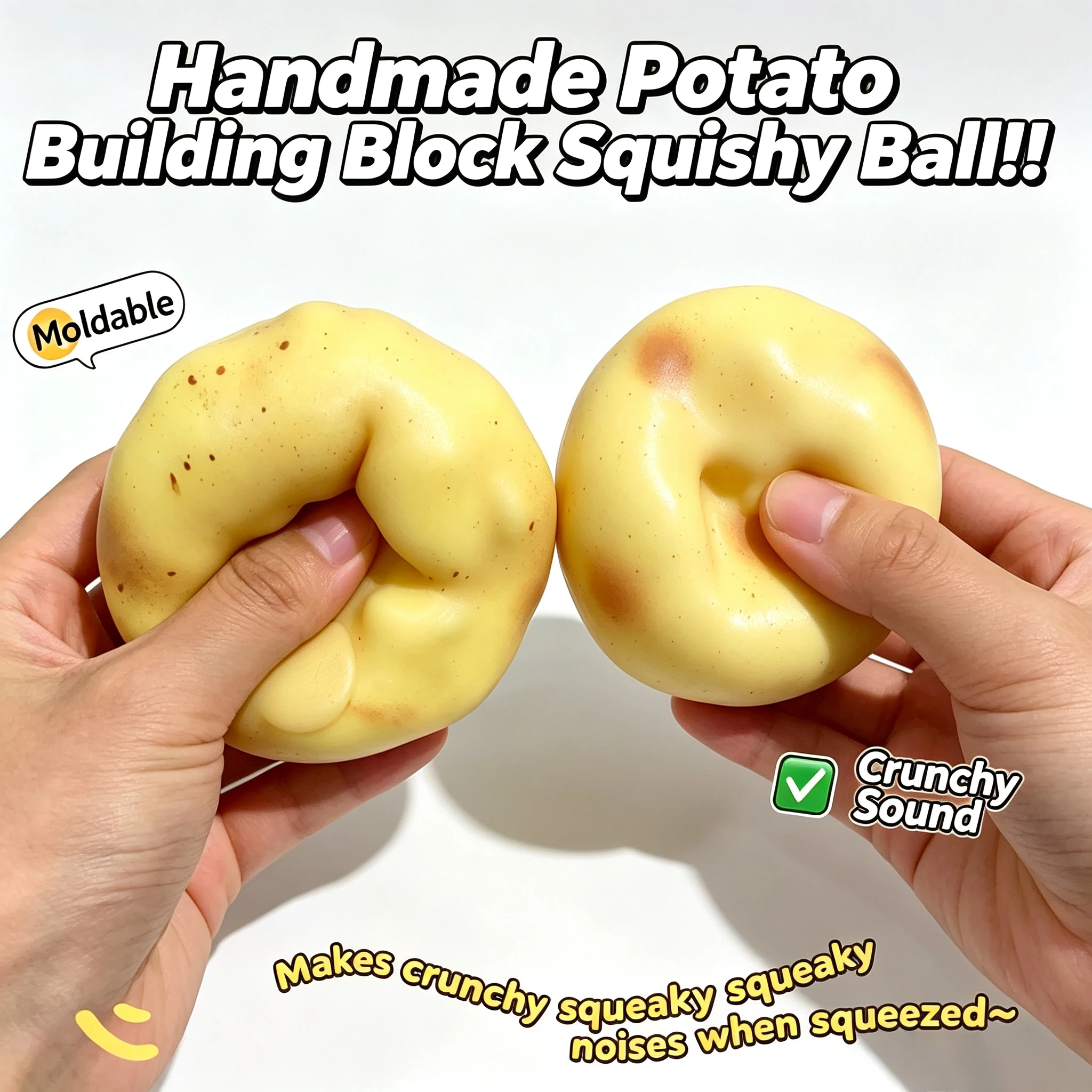 Party Games Young Adults - Crunchy Potato Squishy Stress Ball ASMR