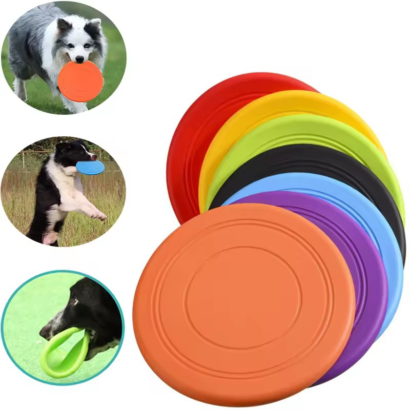 Frisbee Freestyle Disc - Durable Chewable Pet Training Frisbee Toy
