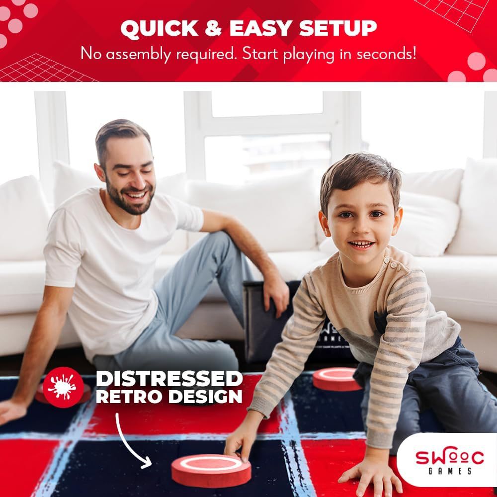 Giant 2-in-1 Checkers & Tic Ta - Tic Tac Toe Giant recension och pris
