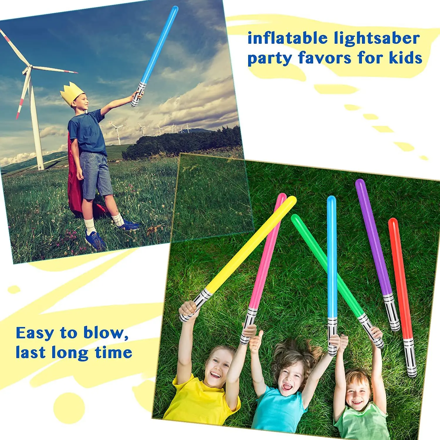 90cm Kawaii Inflatable Lightsa - Party Games Kids Outdoor recension och pris
