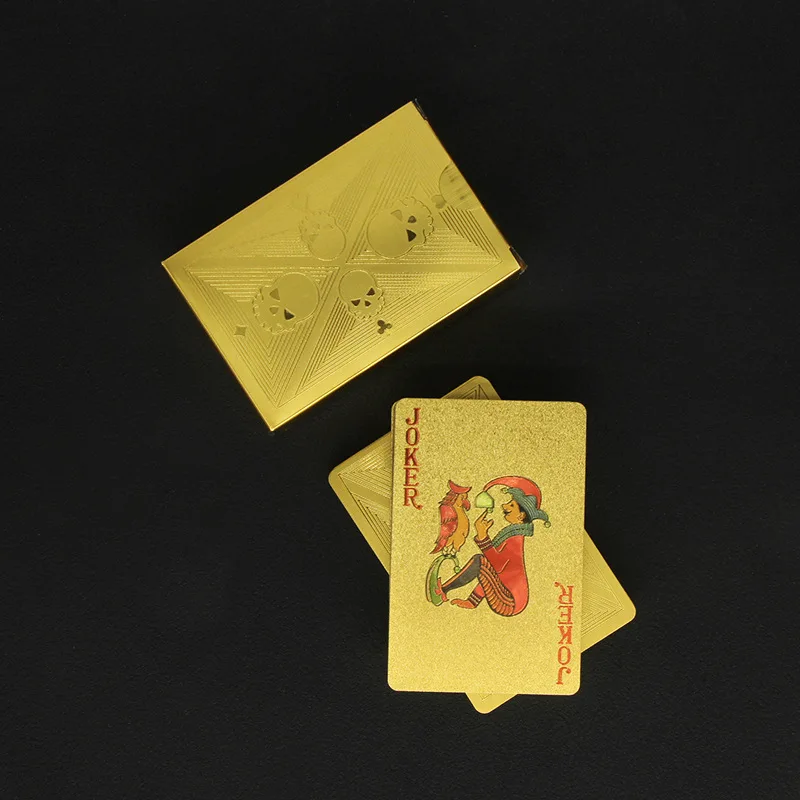 Gold Foil Skull Poker Cards Wa - Party Games Using Playing Cards recension och pris