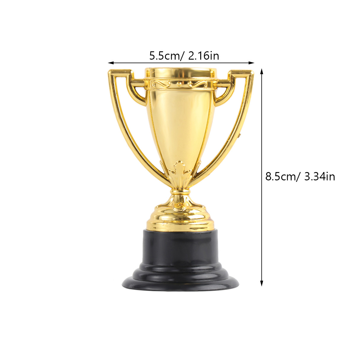 12Pcs Plastic Trophy Mini Gold - Party Games Mini recension och pris