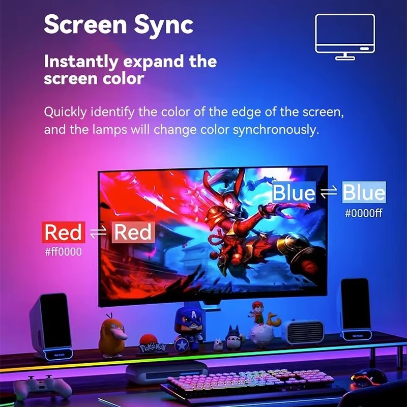 RGB Gaming Lights Strip Monito - Party Games Night recension och pris