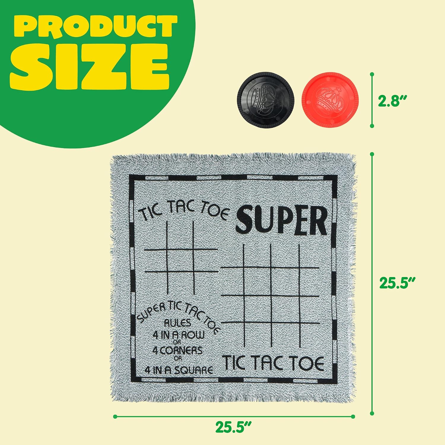 3-in-1 Vintage Giant Checkers, - Tic Tac Toe Giant recension och pris
