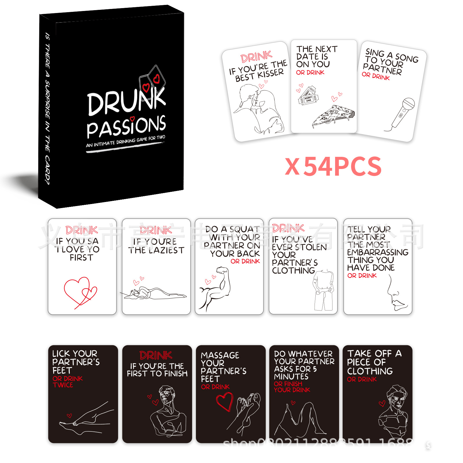 Drunk Passions Lovers Couples  - Party Games Night recension och pris