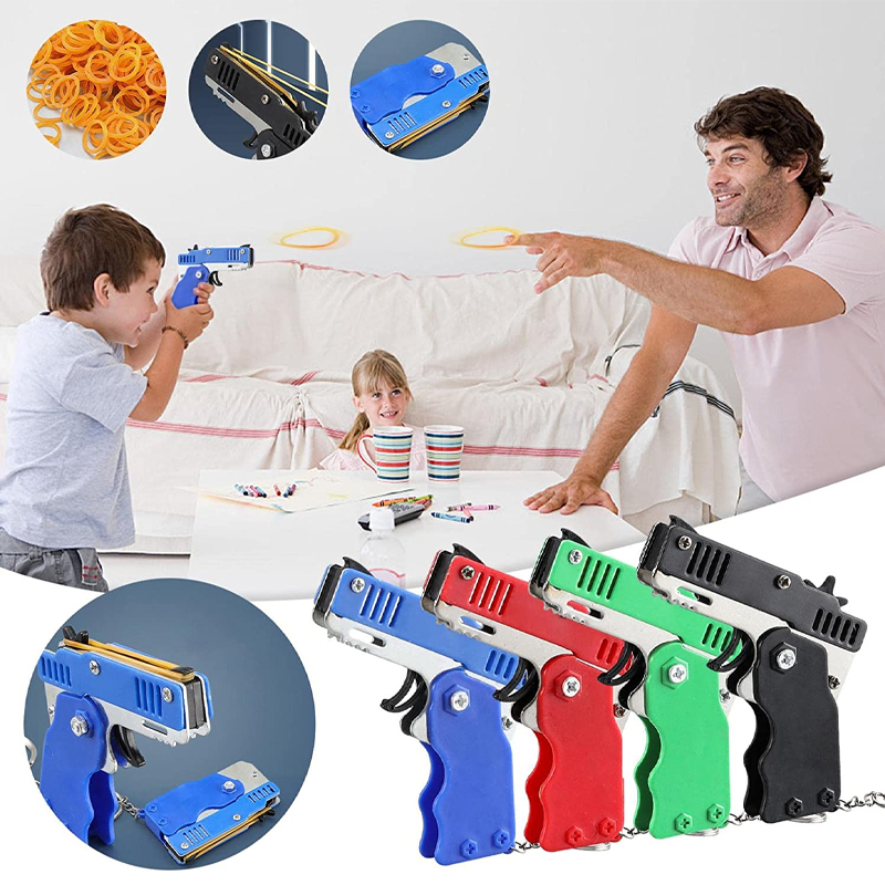 Mini Keychain Rubber Band Gun  - Party Games Kids Outdoor recension och pris