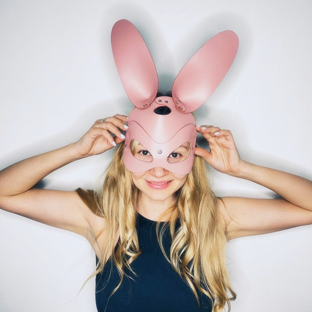 Bunny Mask Rabbit Ears Half Ma - Party Games Bunny recension och pris