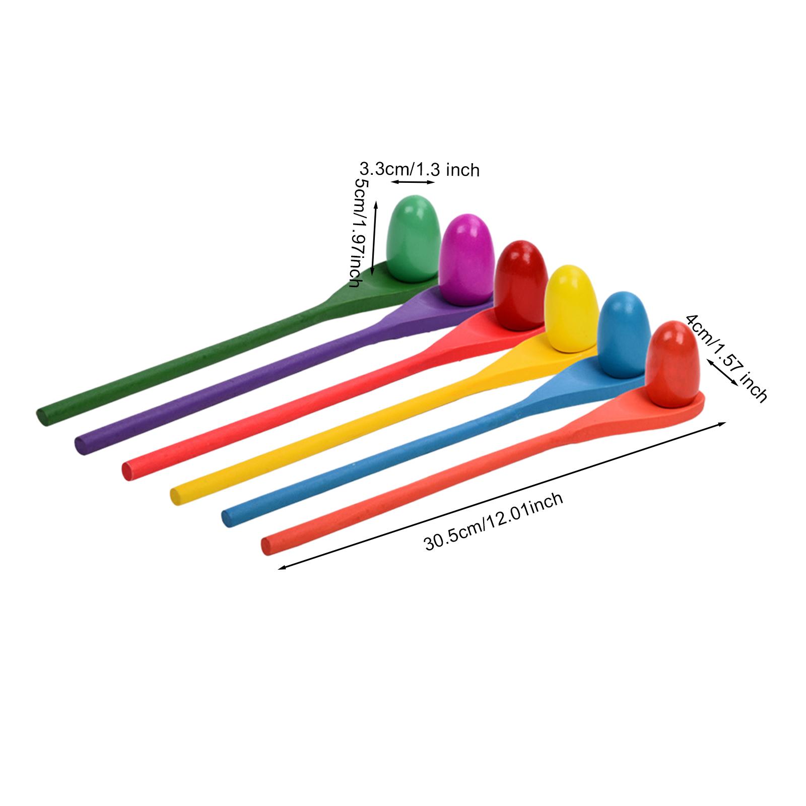 6 Pieces Egg Spoon Race Game H - Party Games Kids Outdoor recension och pris