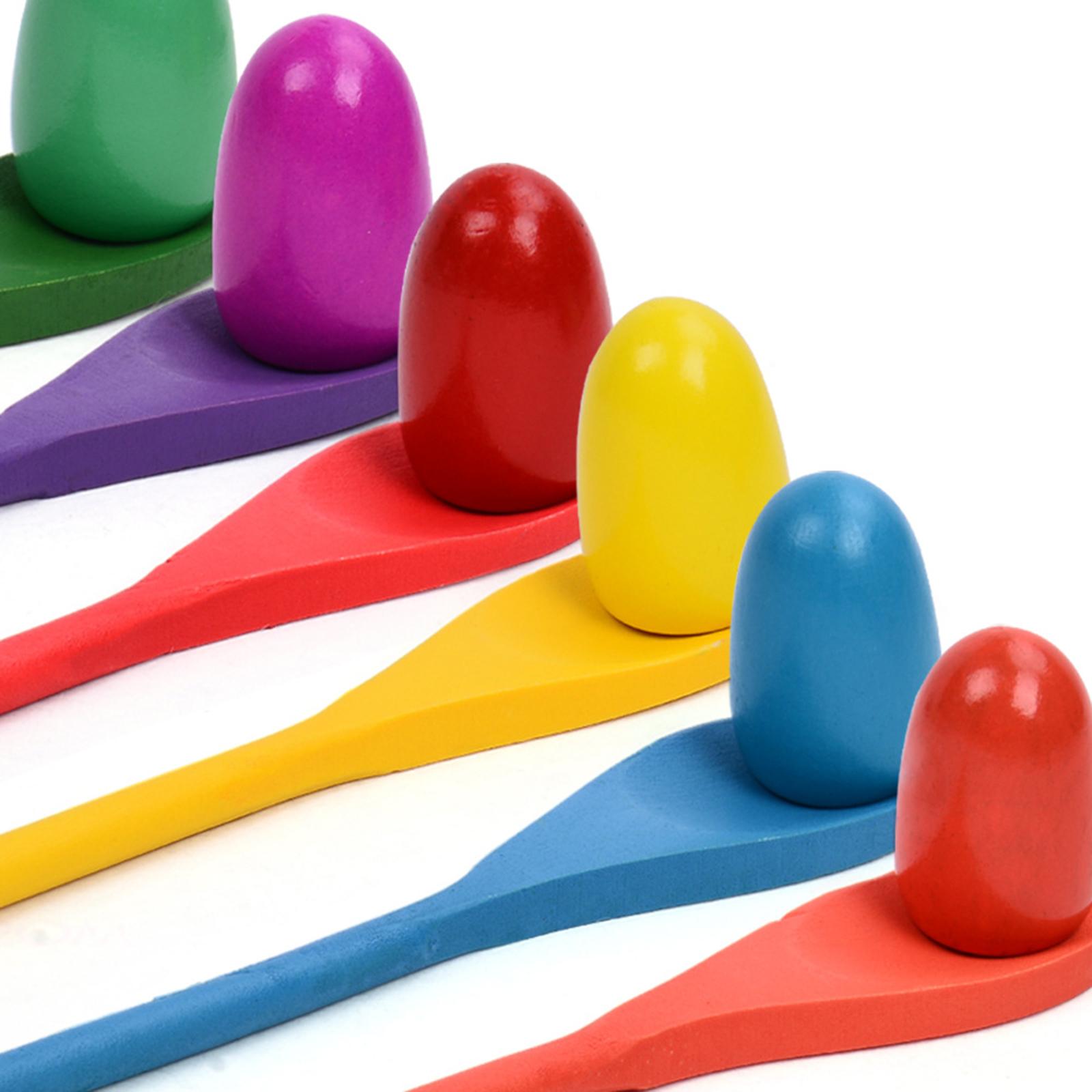 6 Pieces Egg Spoon Race Game H - Party Games Kids Outdoor recension och pris