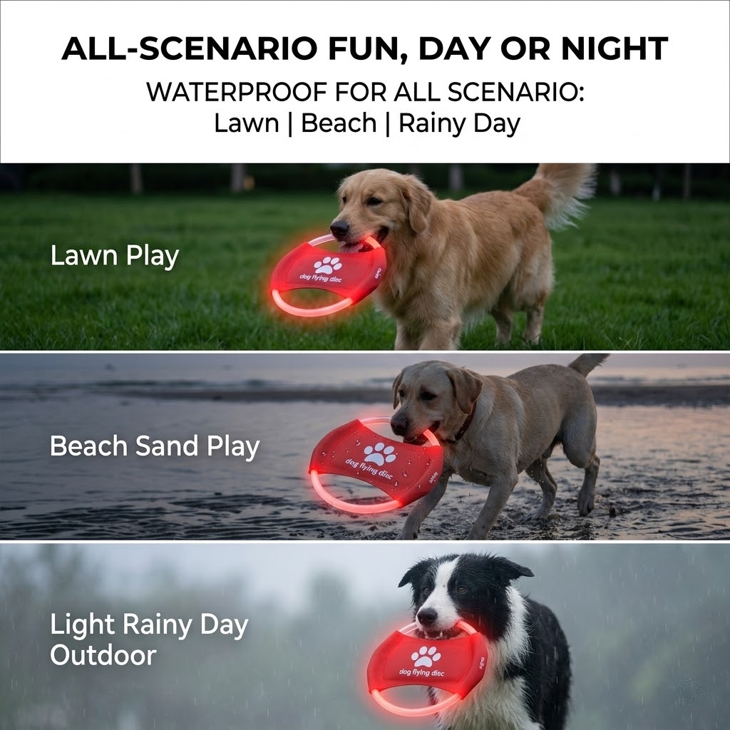 LED Glow Dog Flying Disc USB R - Frisbee Freestyle Disc recension och pris