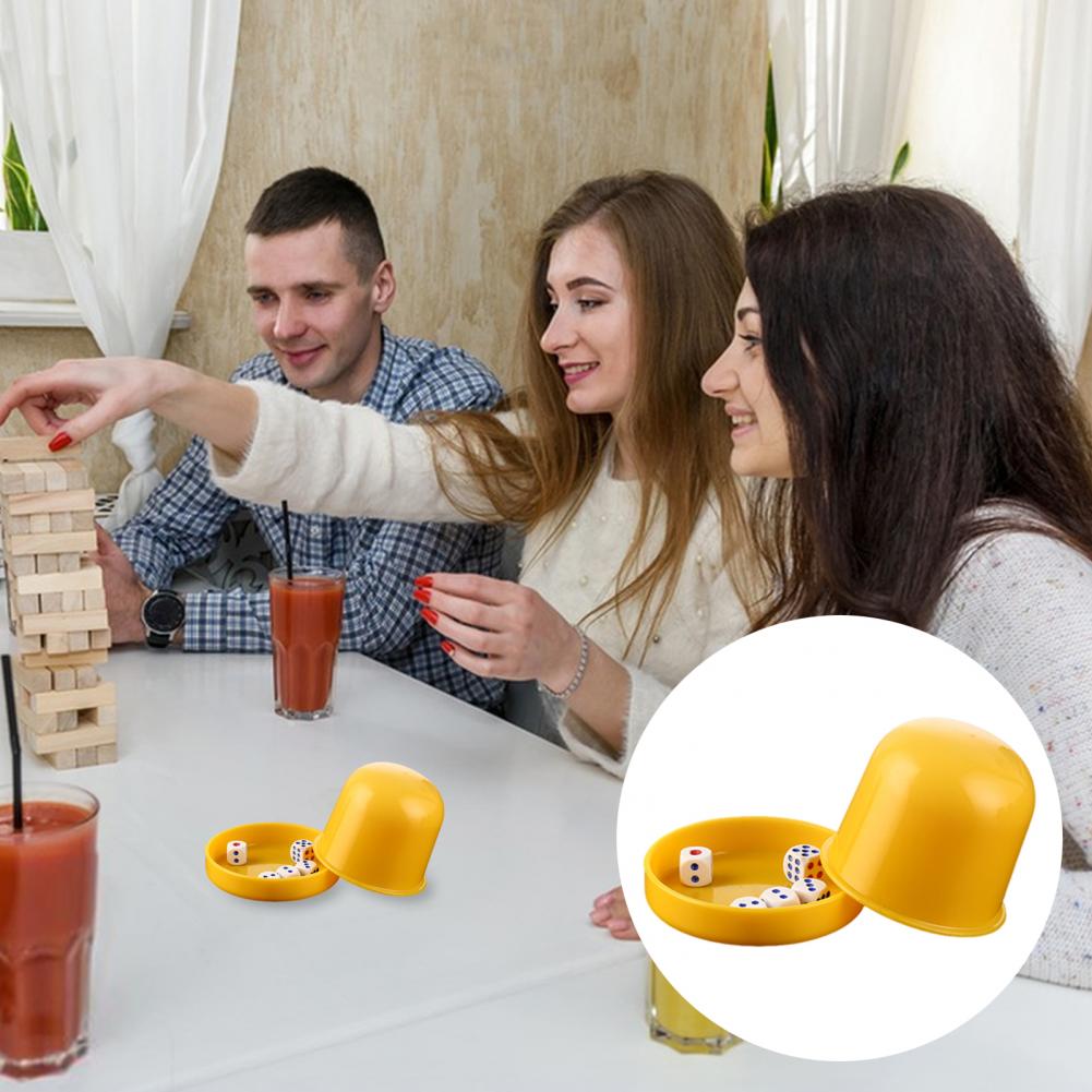 1 Set Dice Cup with Base 6 Dot - Party Games No Equipment recension och pris
